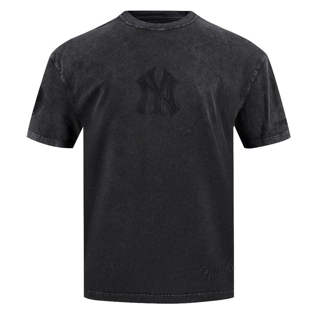 Pro Standard Men's MLB New York Yankees Washed Classic Enzyme CJ Drop Shoulder Tee - Black - BLACK